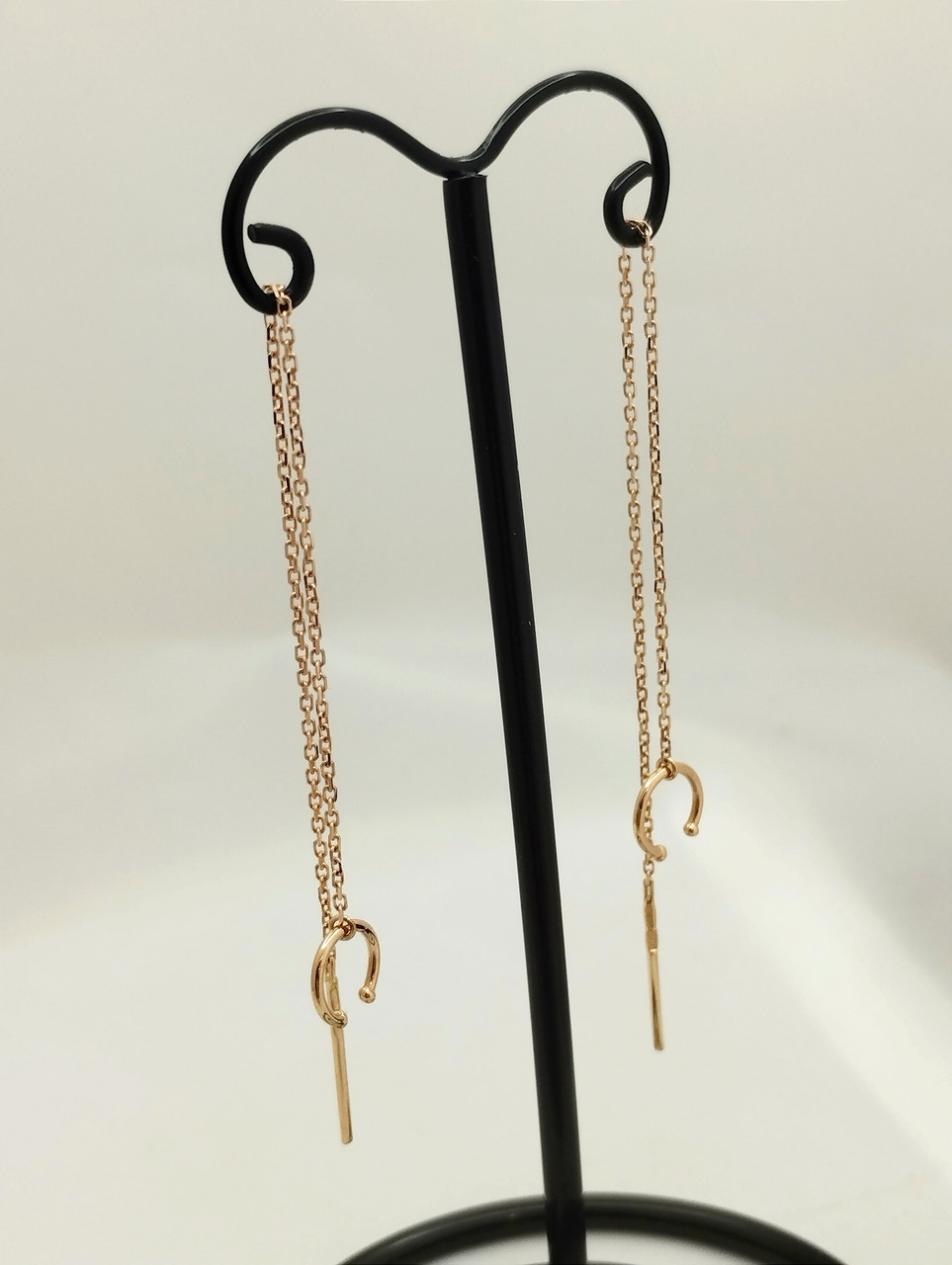 Золоті сережки протяжки Ukr-gold - Зображення 2