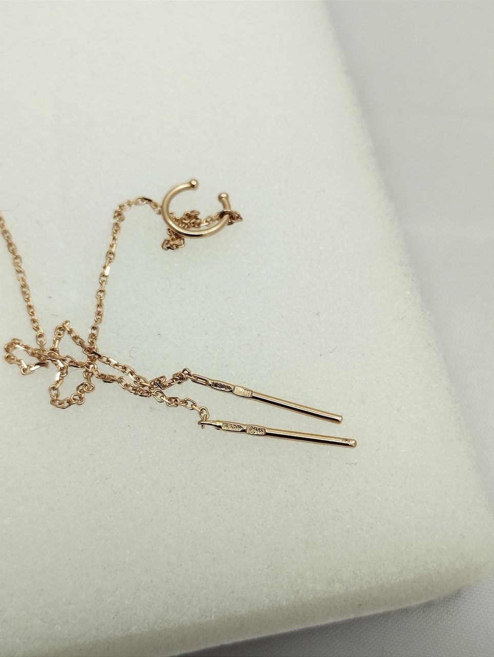 Золоті сережки протяжки Ukr-gold - Зображення 4