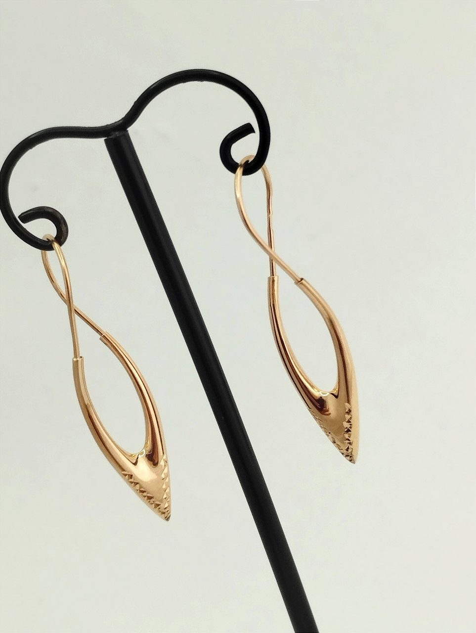 Золоті сережки без вставок