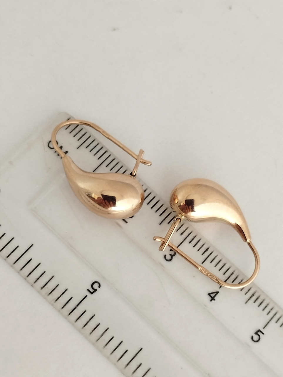 Золоті сережки краплі Ukr-gold - Зображення 3