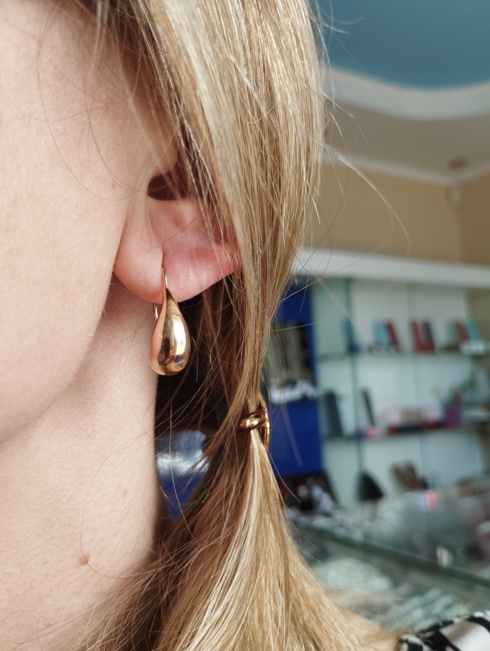 Золоті сережки краплі Ukr-gold - Зображення 2