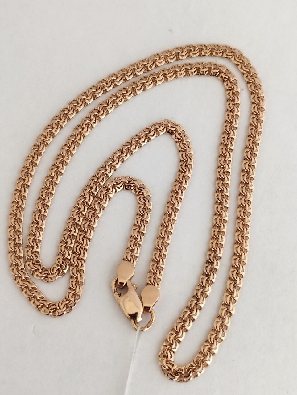 Золотий ланцюжок бісмарк з червоного золота 585 проби - Зображення 2