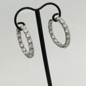 6006140847_stilni-sribni-serezhki.jpg Стильні срібні сережки 925 проби з вставкою цирконію