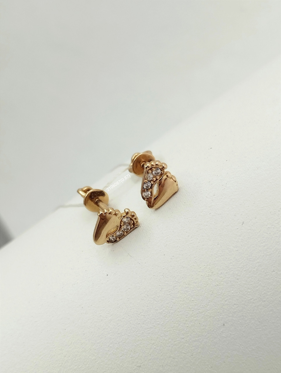 Золоті сережки гвоздики п'ятки Ukr-gold - Зображення 2