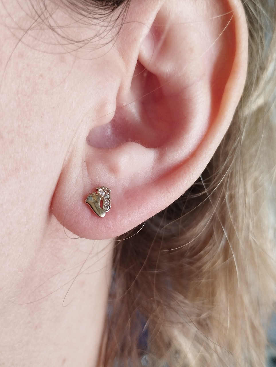 Золоті сережки гвоздики п'ятки Ukr-gold - Зображення 4