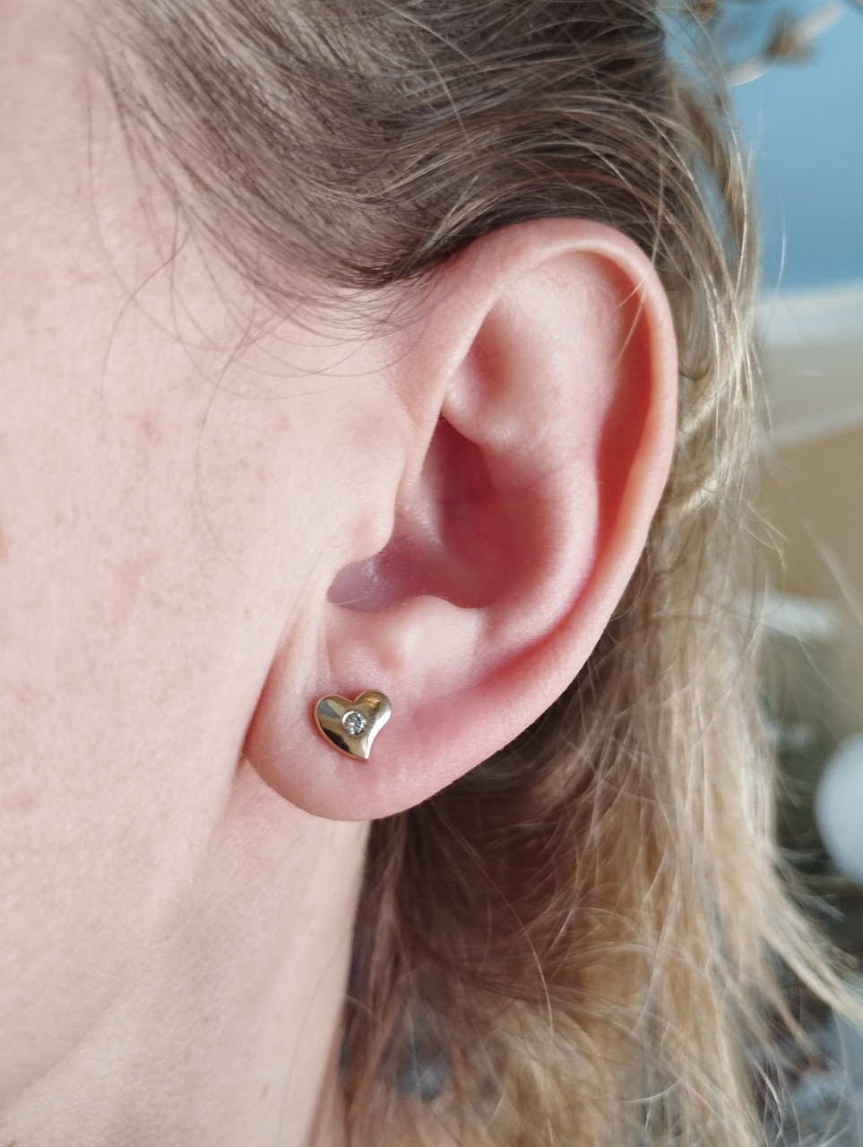 Золоті сережки серця Ukr-gold - Зображення 3