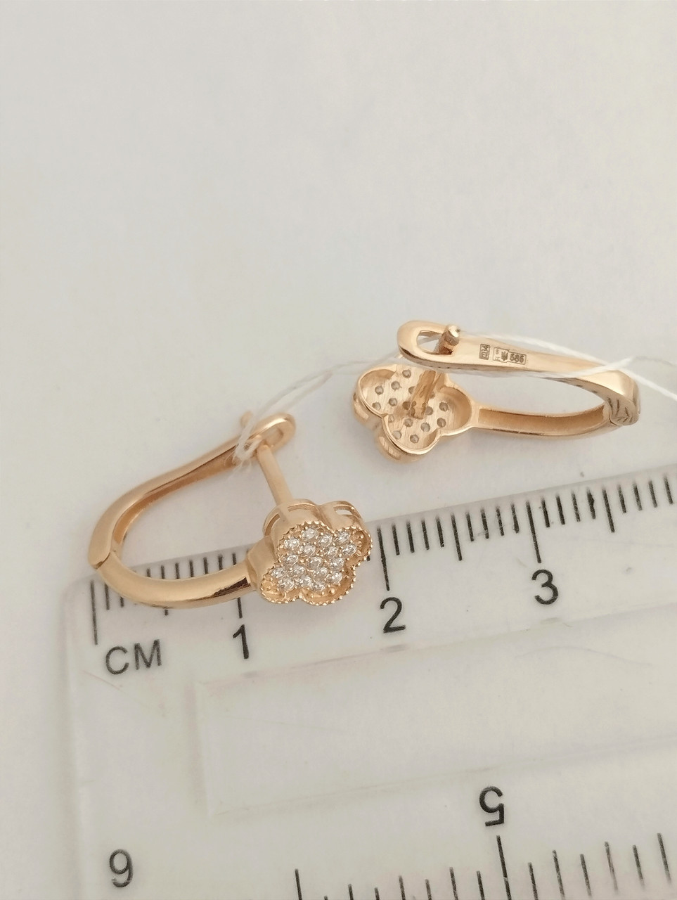 Золоті сережки конюшина Ukr-gold - Зображення 2