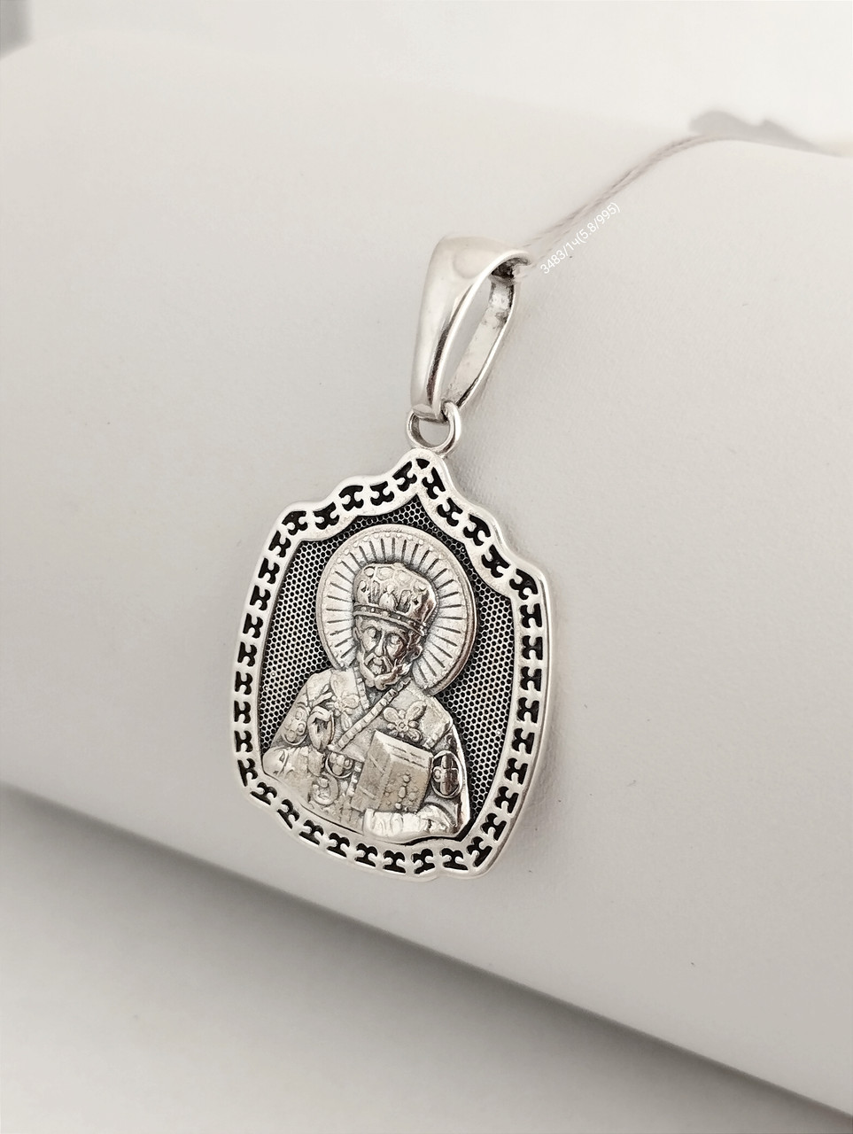 Срібна підвіска ікони Миколая чудотворця Ukr-gold