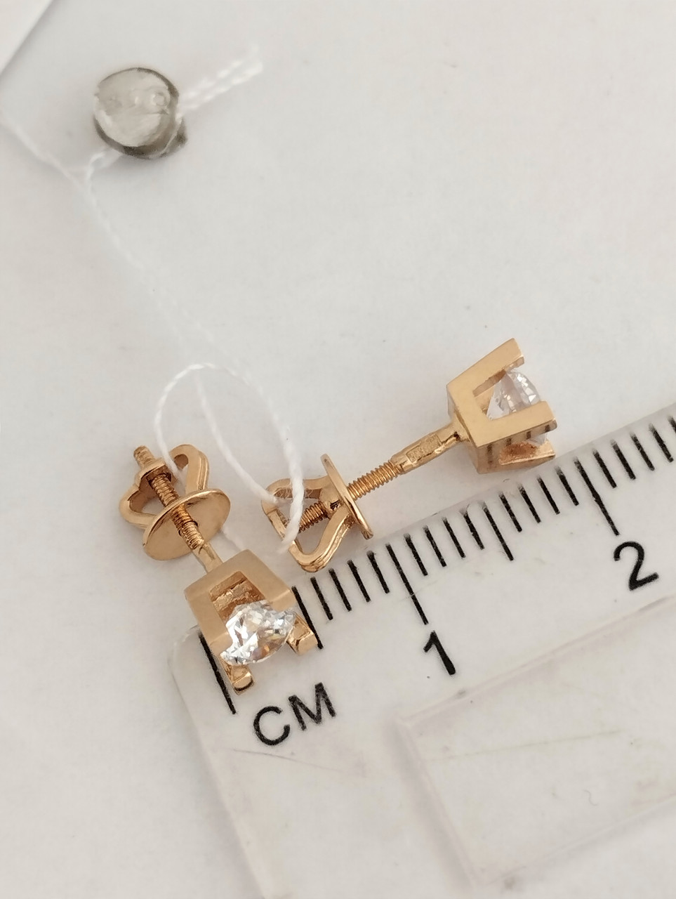 Золоті сережки пусети Ukr-gold - Зображення 2