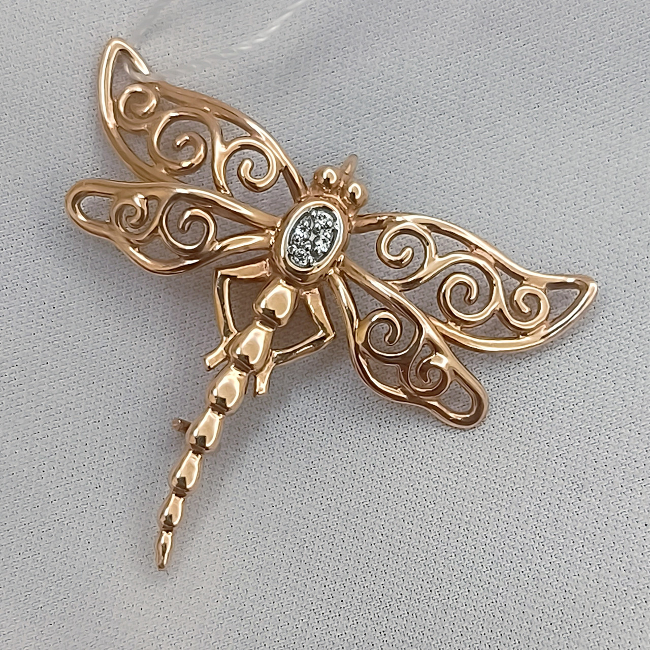 Золота брошка у вигляді бабки 585 проби - Зображення 5