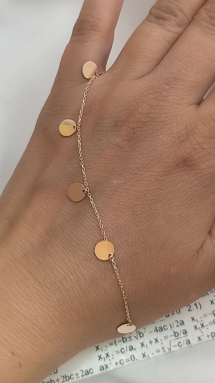 Золотий браслет на ногу 585 проби - Зображення 4