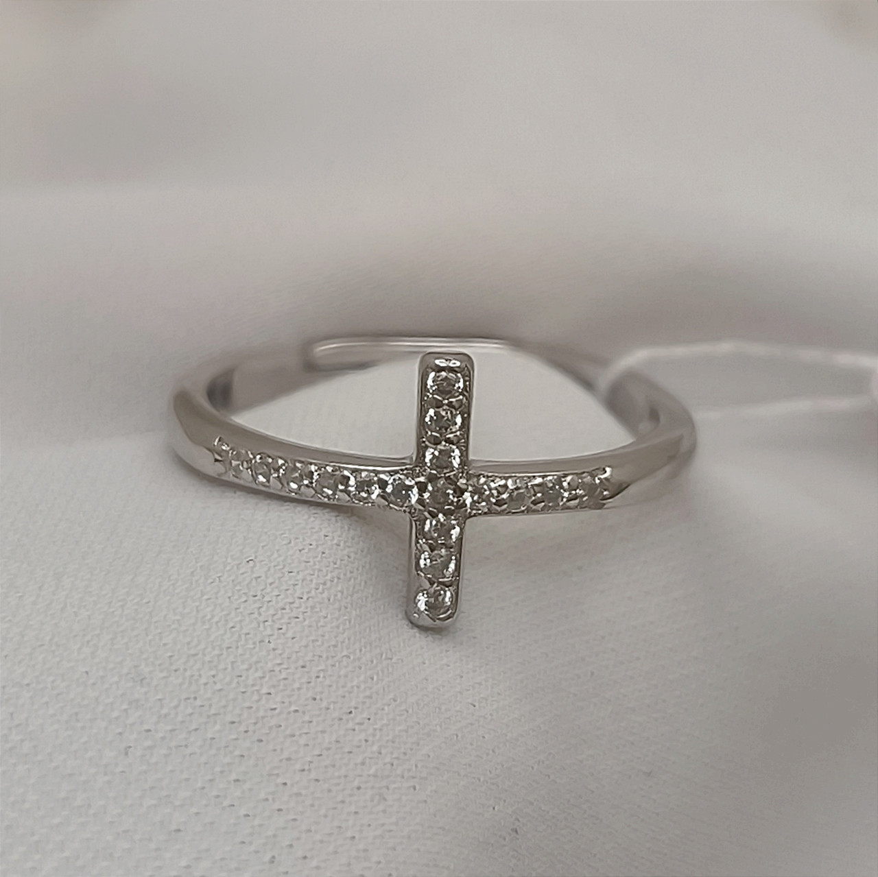 Срібне кільце з цирконієм Ukr-gold