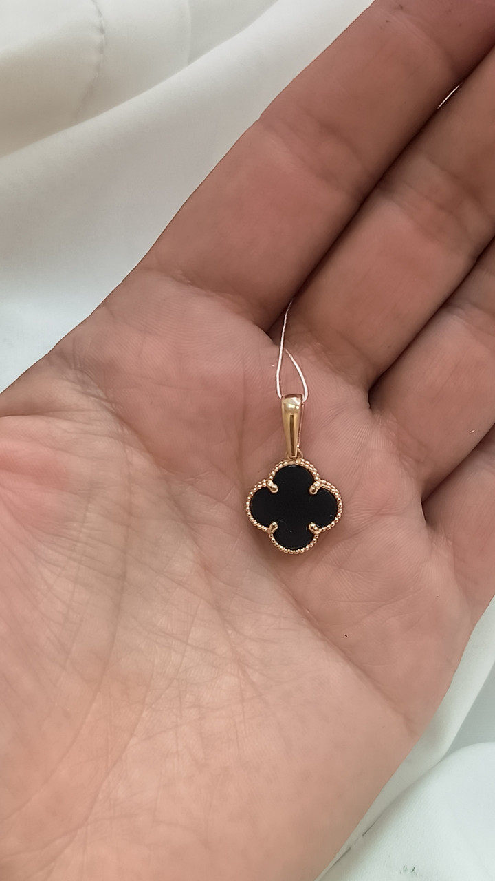 Золотий кулон 585 проби у формі конюшини - Зображення 2