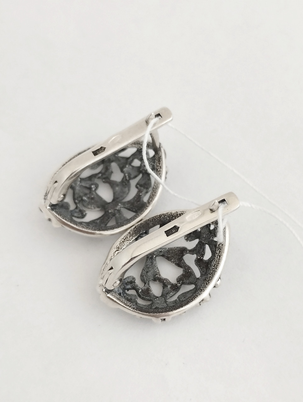 Срібні сережки без вставок 1100257 - Зображення 4