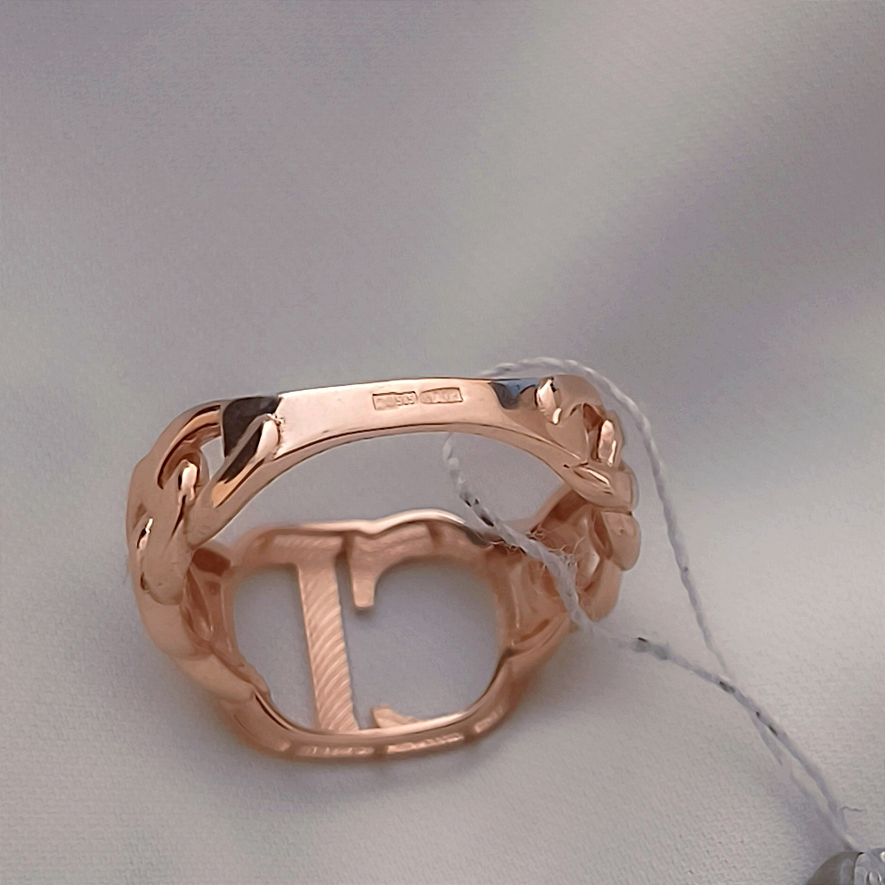 Золоте кільце без вставок, модне золоте кільце - Зображення 9