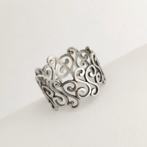 Срібне кільце без вставок Ukr-gold