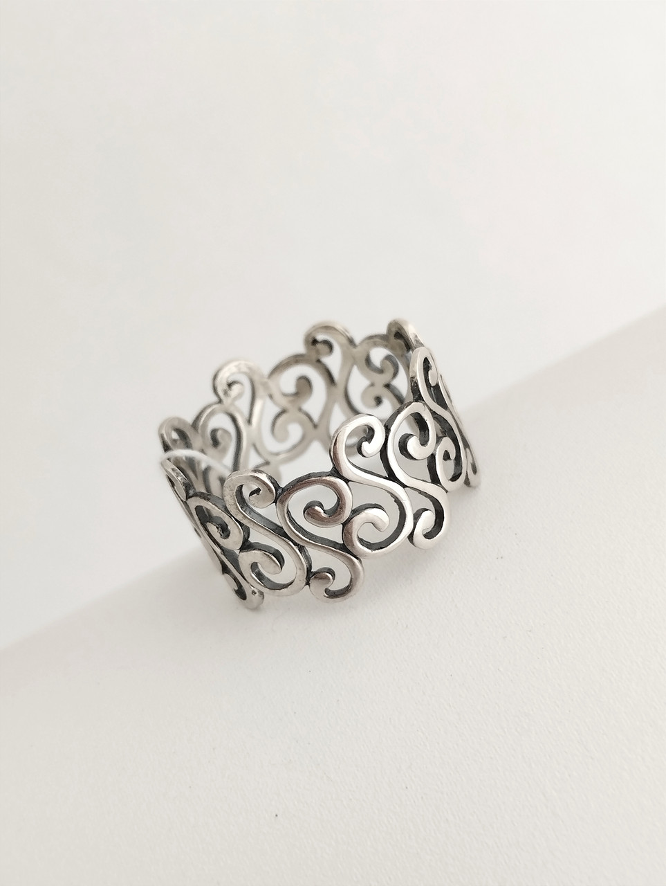 Срібне кільце без вставок Ukr-gold