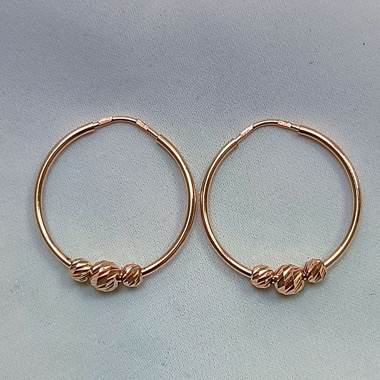 Золоті сережки з червоного золота 585 проби