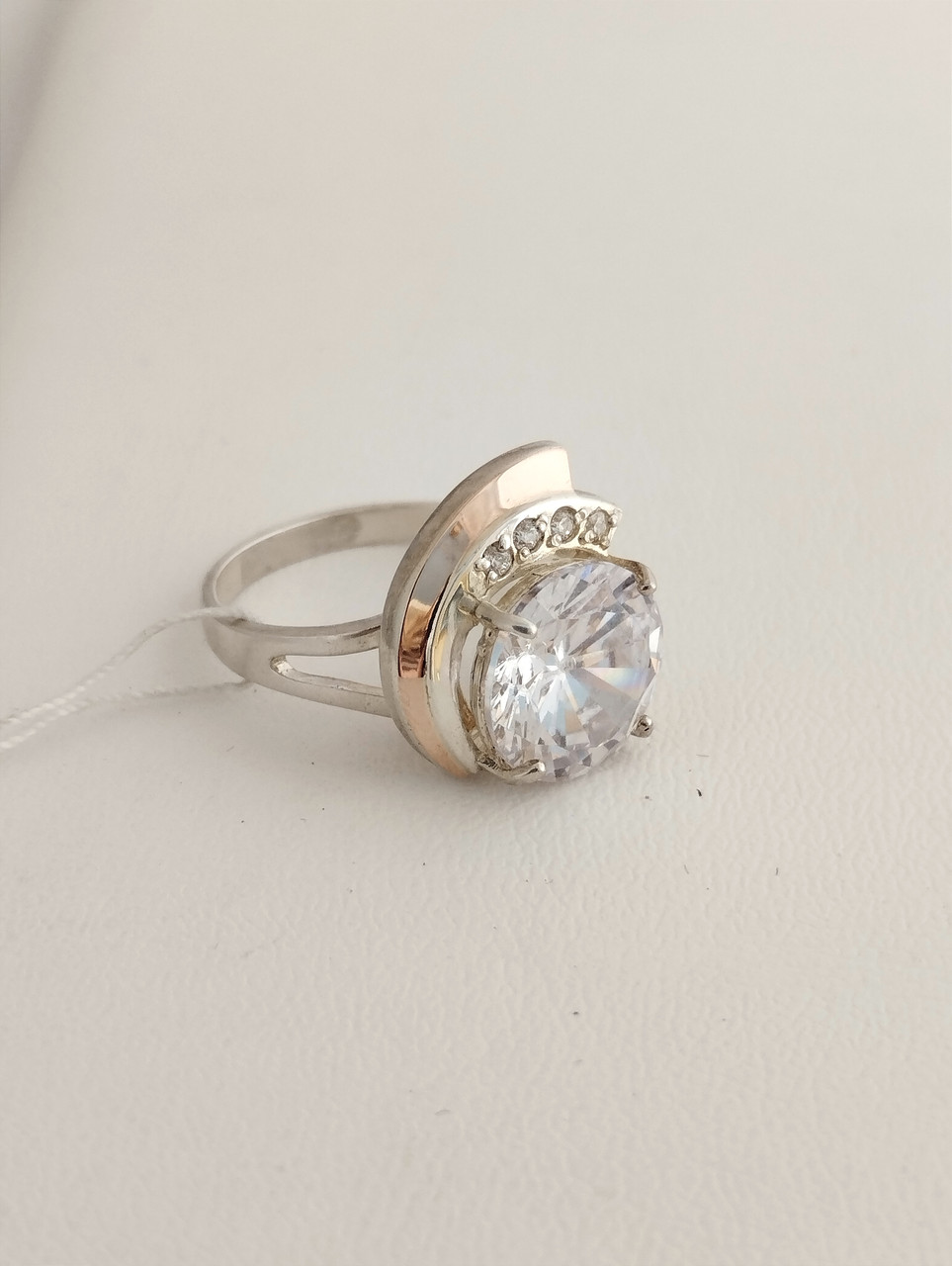 Срібне кільце із золотими пластинами Ukr-gold - Зображення 2