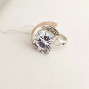 Срібне кільце із золотими пластинами Ukr-gold