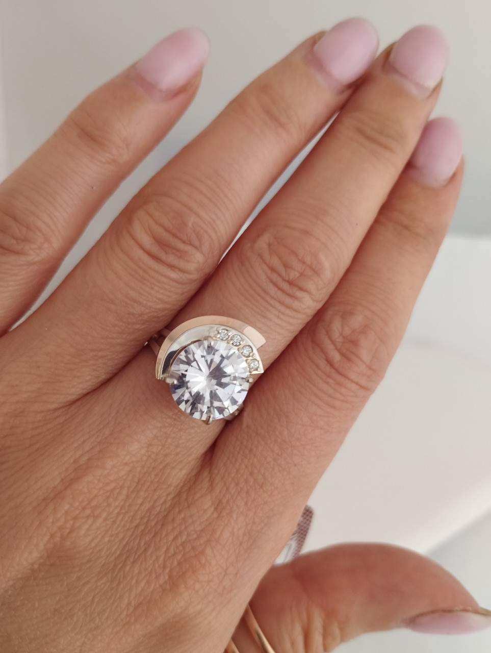 Срібне кільце із золотими пластинами Ukr-gold - Зображення 3