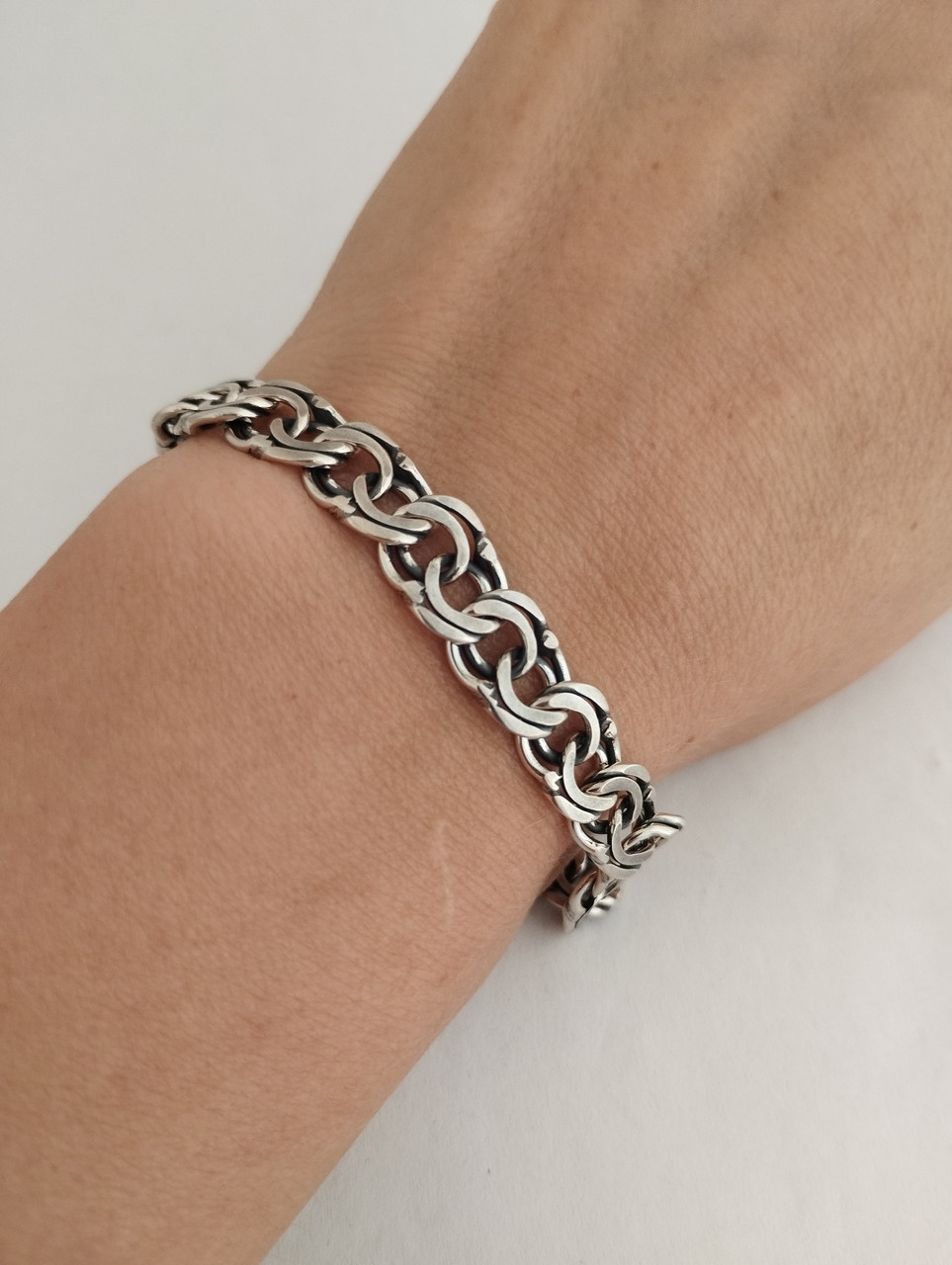 Срібний браслет бісмарк