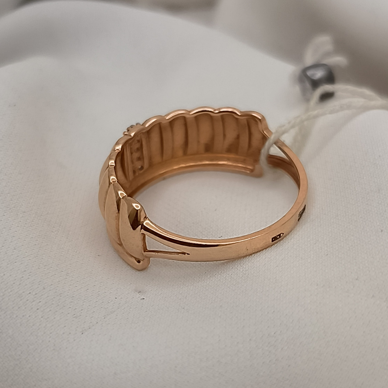 Золоте кільце 585 проби зі вставкою цирконію - Зображення 4