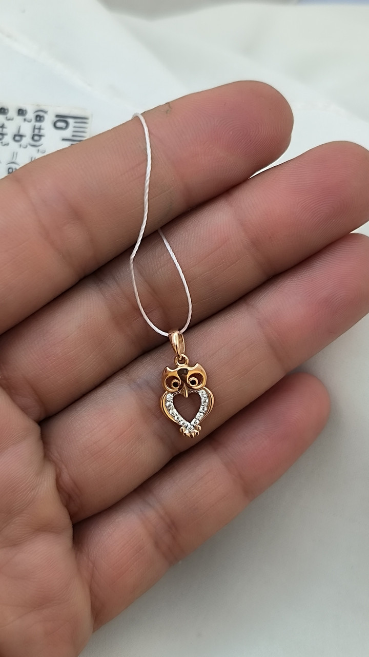 Золотий кулон сова 585 проби - Зображення 3