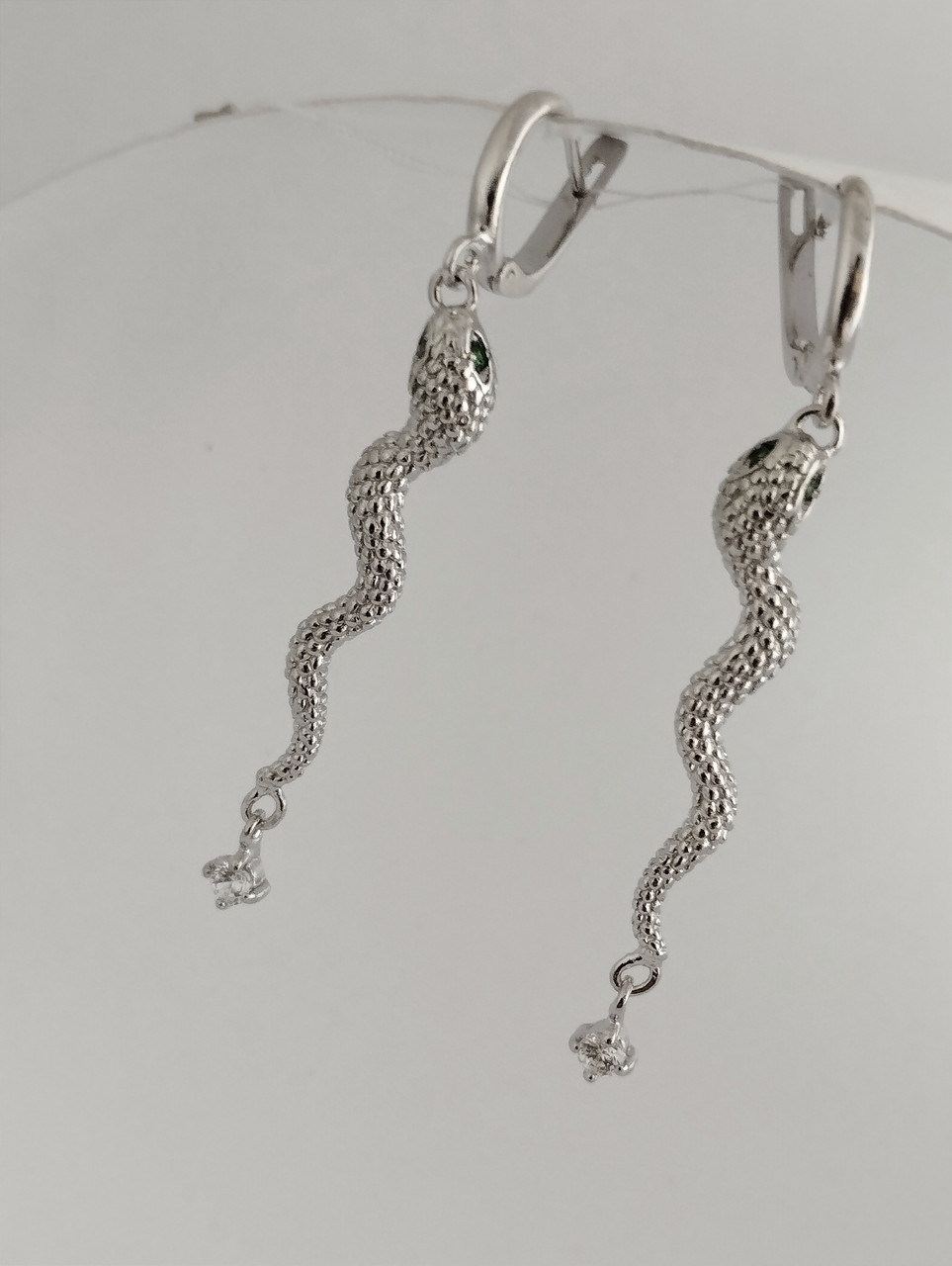 Срібні сережки змії Ukr-gold - Зображення 2