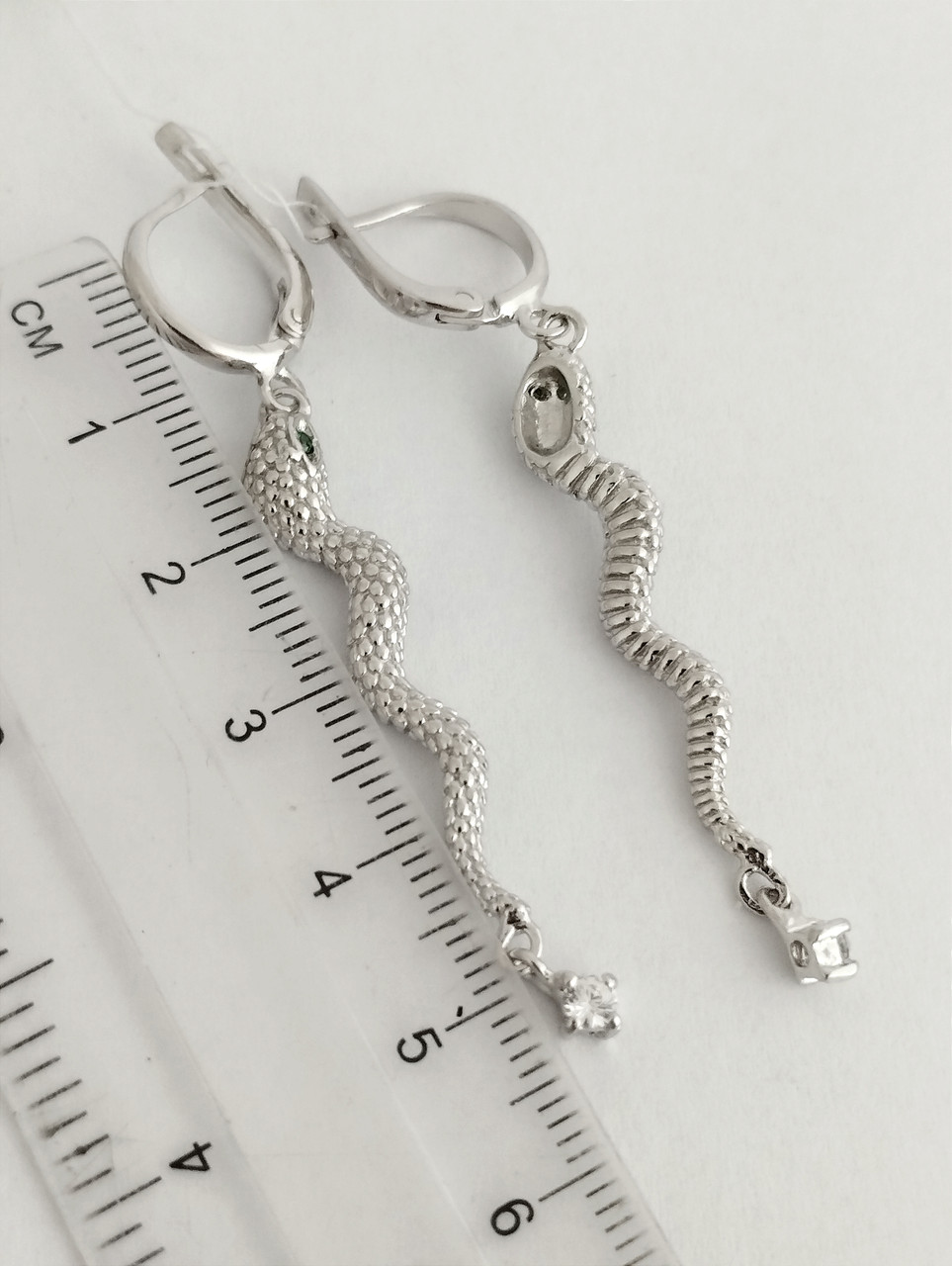 Срібні сережки змії Ukr-gold - Зображення 3