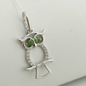 Срібний кулон сова Ukr-gold