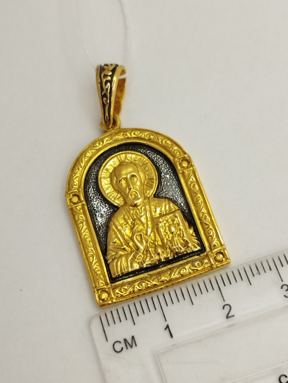 Срібна ікона Миколая чудотворця покриття позолота серебряная икона покрытая позолотой - Зображення 4