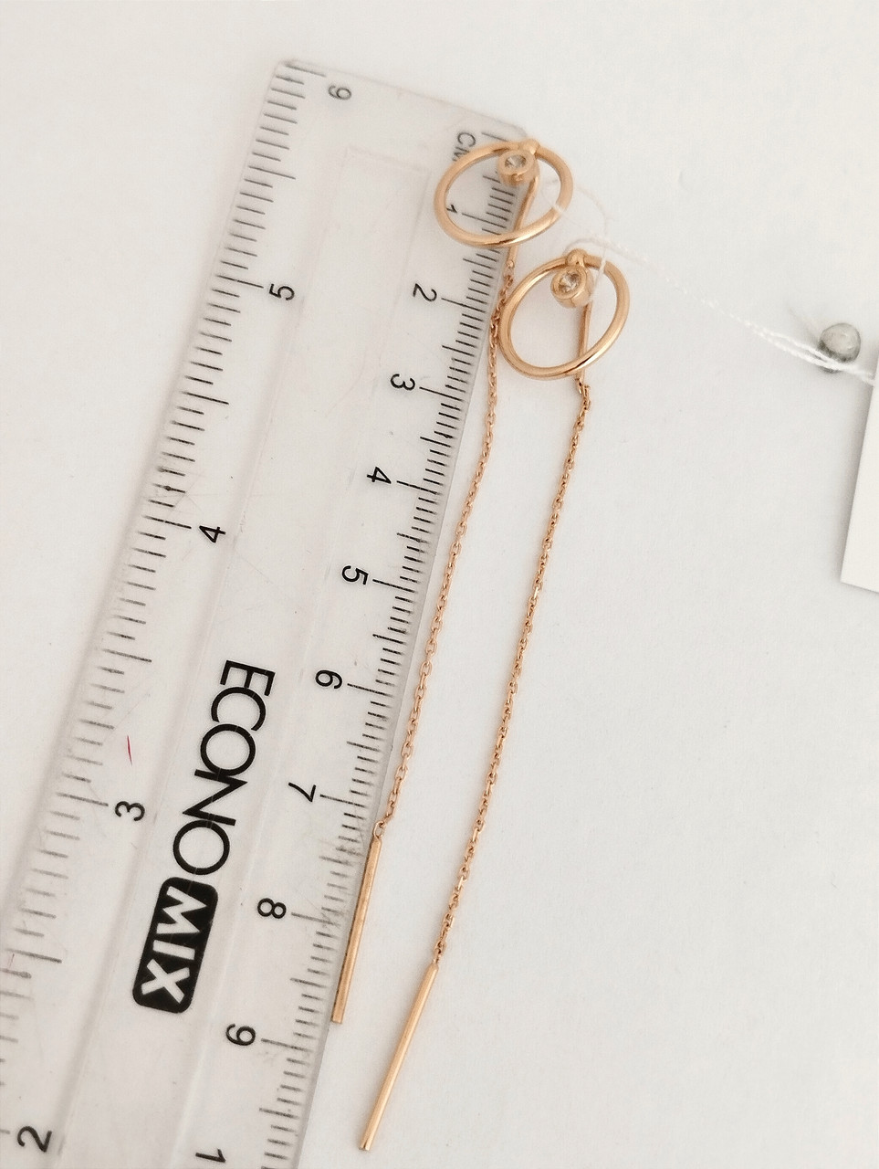 Золоті сережки протяжки Ukr-gold - Зображення 3