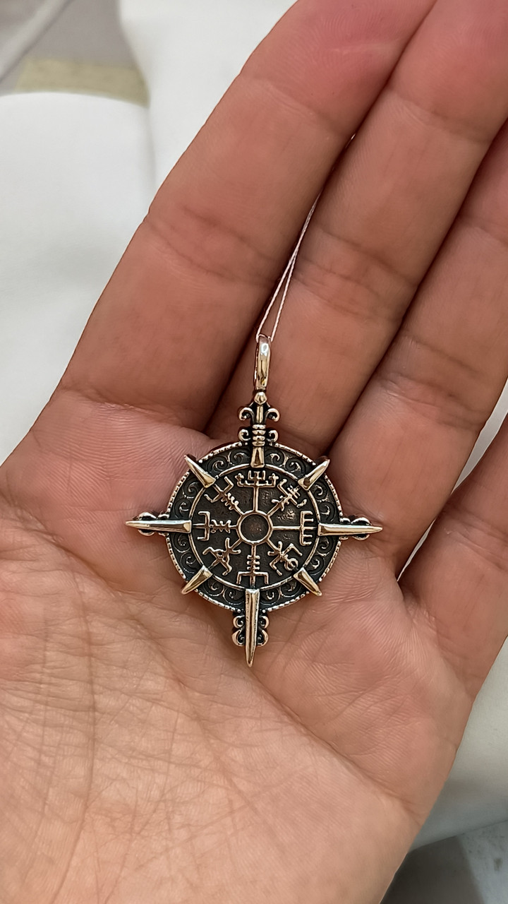 Срібний амулет 925 проби "шолом Страху" - Зображення 3