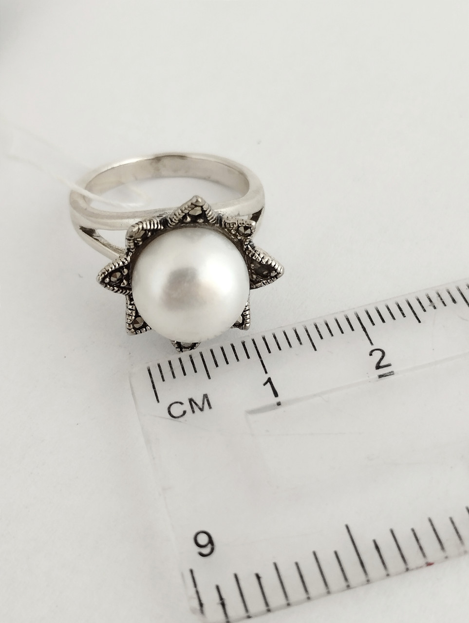 Срібне кільце з перлами Ukr-gold - Зображення 5