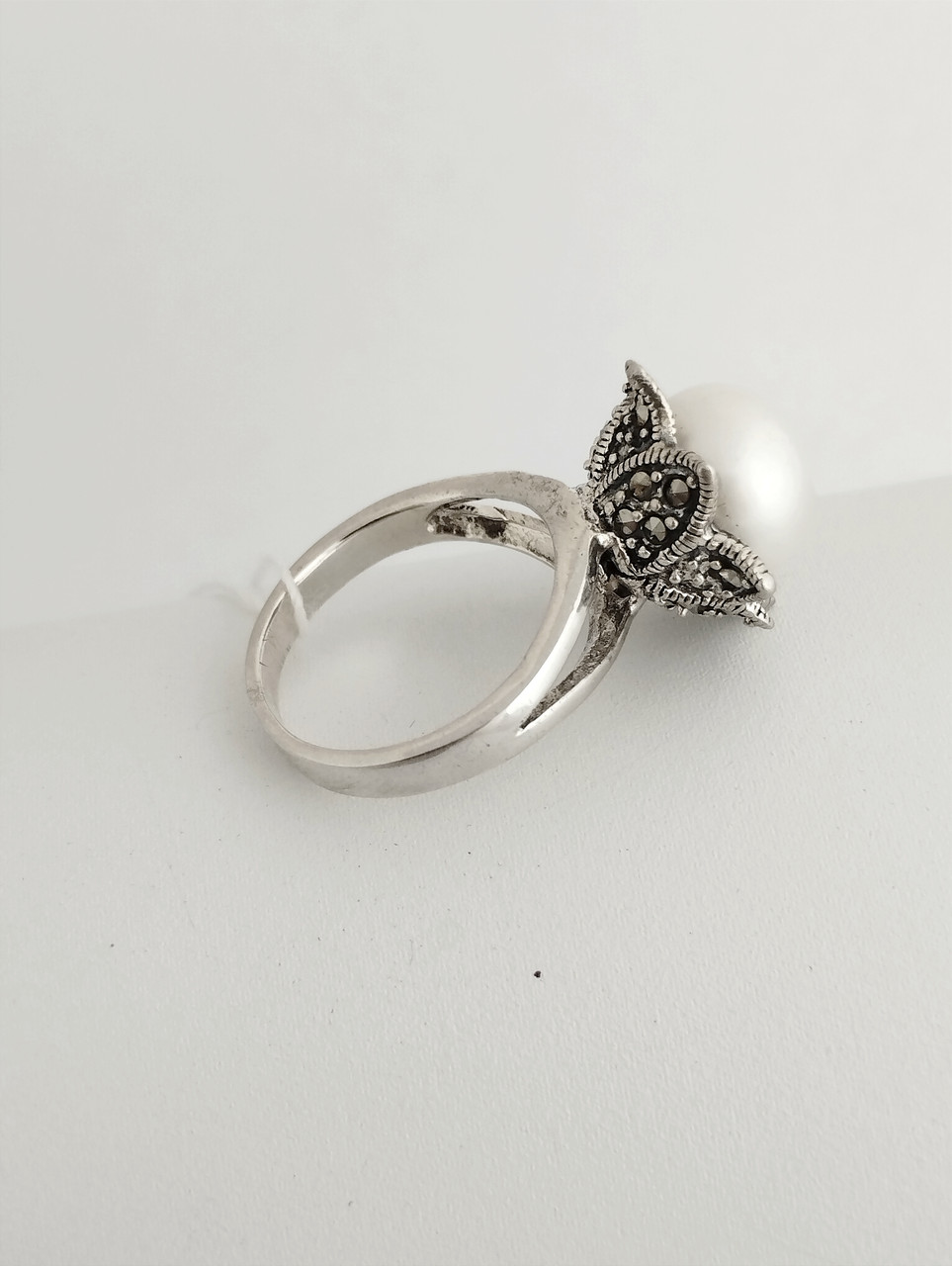 Срібне кільце з перлами Ukr-gold - Зображення 4