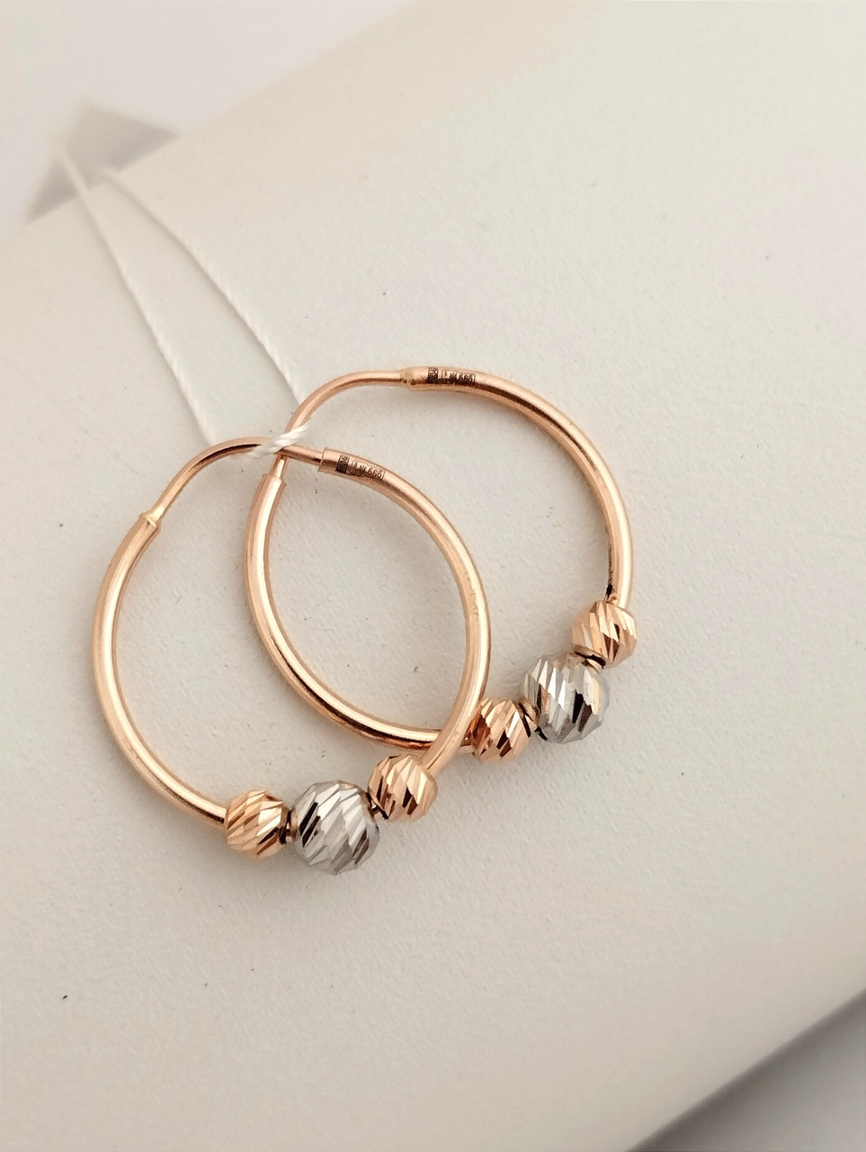 Золоті сережки кільцями Ukr-gold