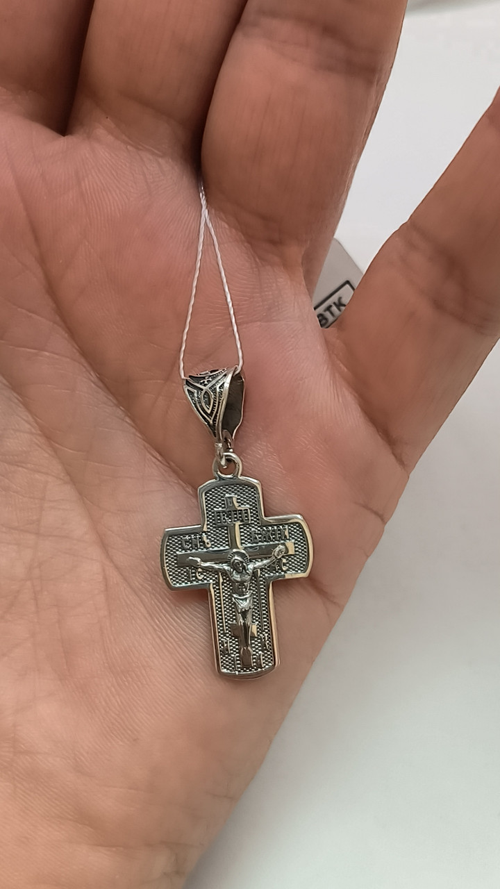 Срібний кулон хрест 925 проби - Зображення 4