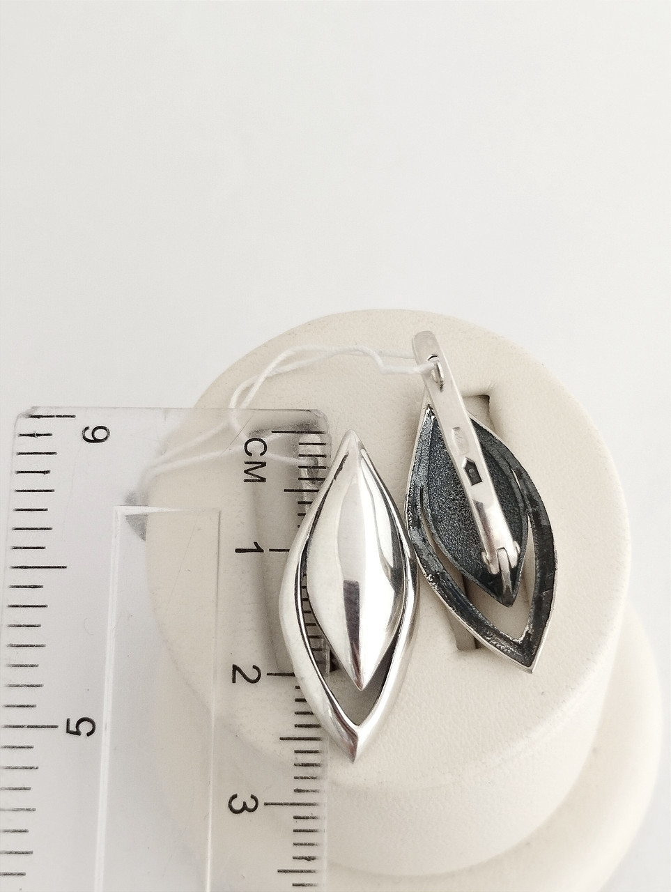 Срібні сережки без вставок Ukr-gold - Зображення 2