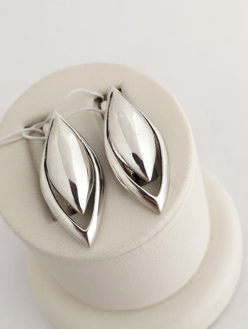 Срібні сережки без вставок Ukr-gold