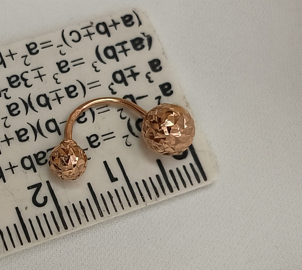 Золоті сережки матрьошки з алмазною гранню 585 проби - Зображення 10