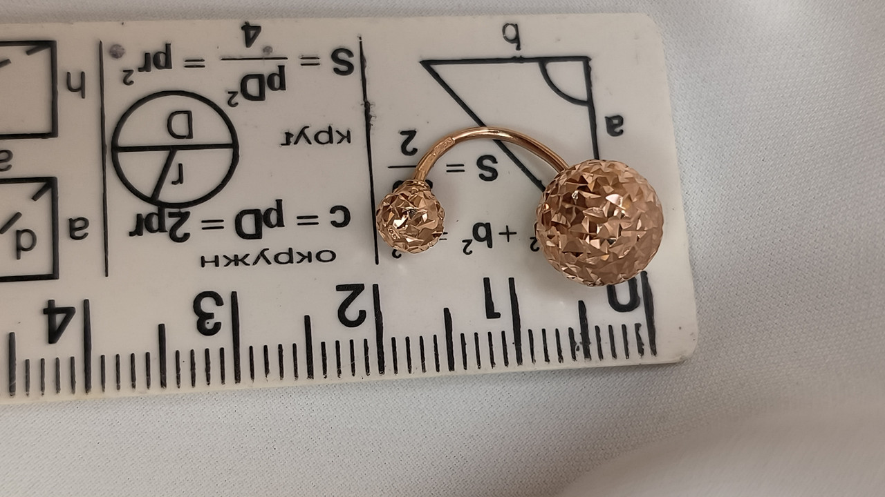 Золоті сережки матрьошки Ukr-gold - Зображення 6