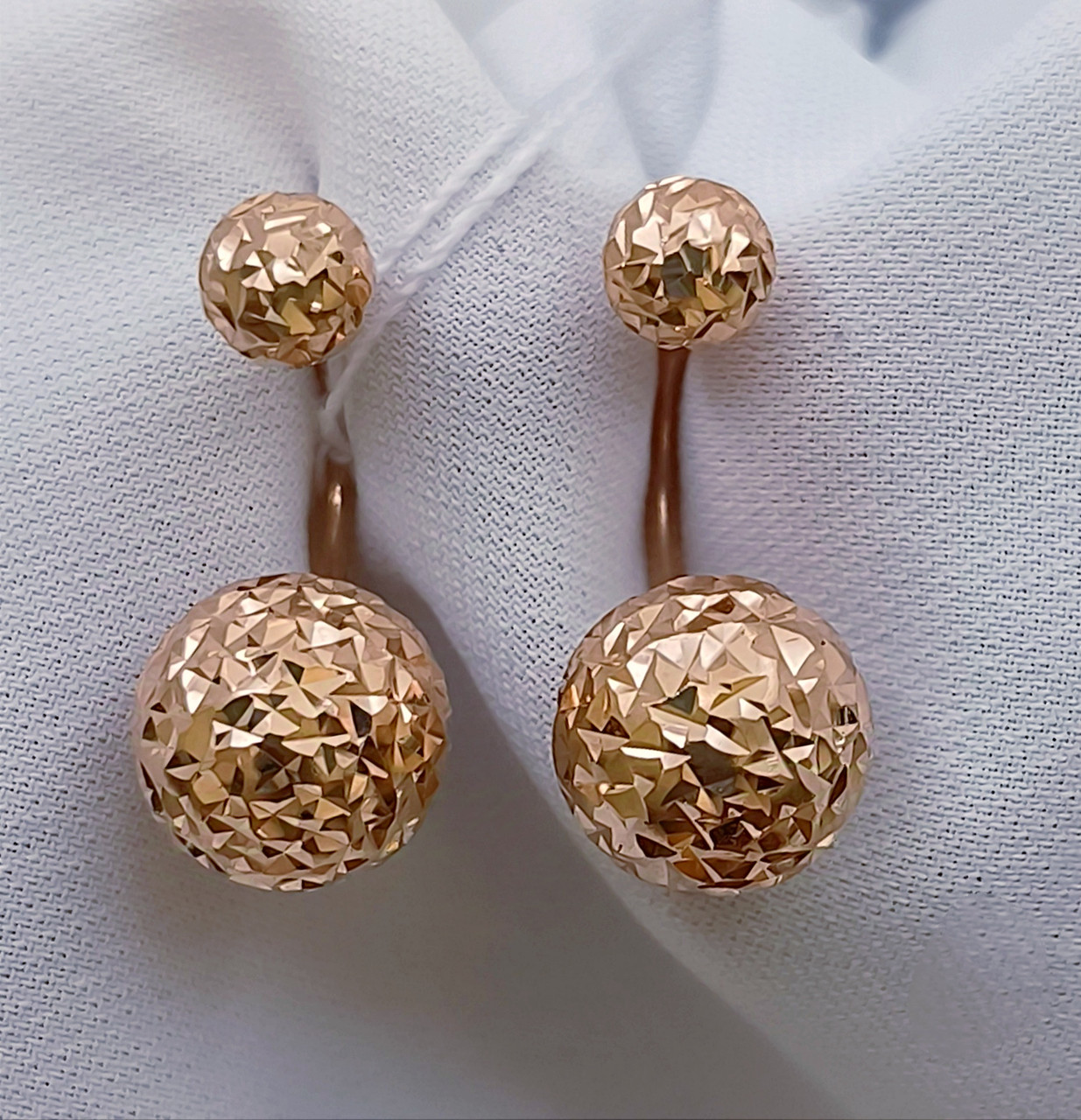 Золоті сережки матрьошки Ukr-gold