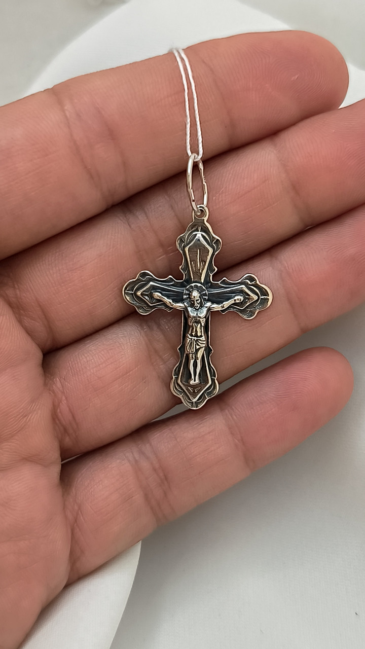 Срібний кулон хрест 925 проби - Зображення 3