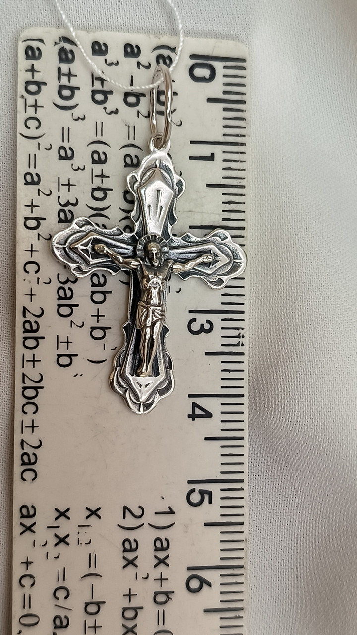 Срібний кулон хрест 925 проби - Зображення 2