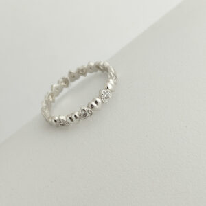 Срібне кільце серце Ukr-gold