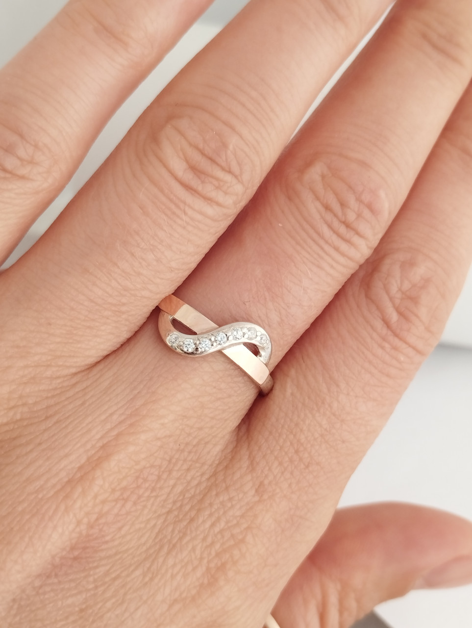 Срібне кільце із золотими пластинами Ukr-gold - Зображення 2