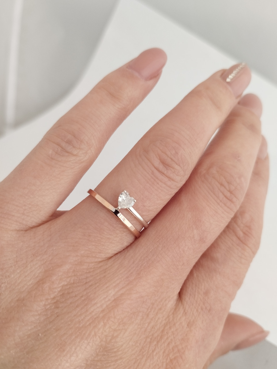 Срібне кільце із золотими пластинами Ukr-gold - Зображення 2