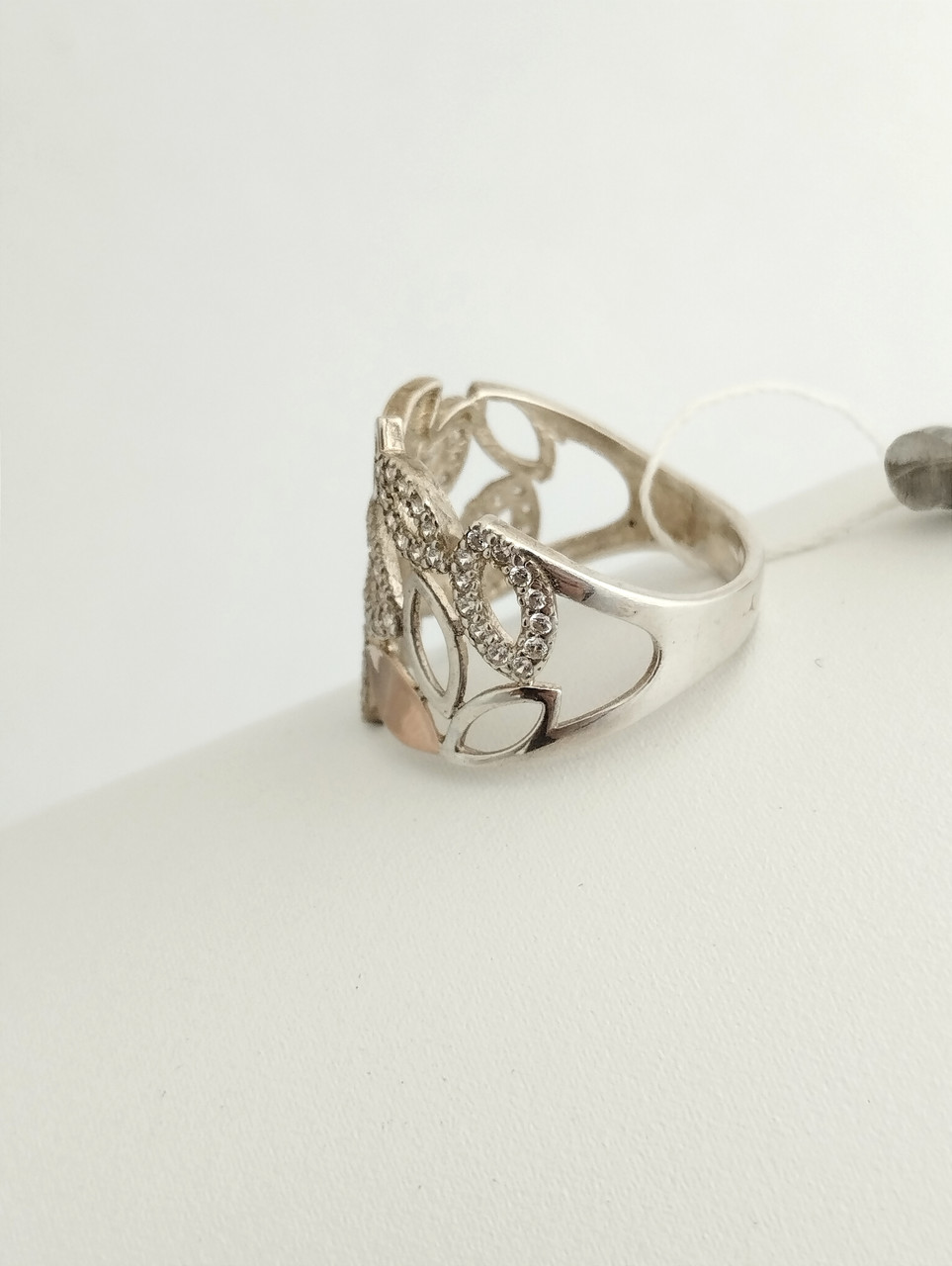 Срібне кільце із золотими пластинами Ukr-gold - Зображення 2