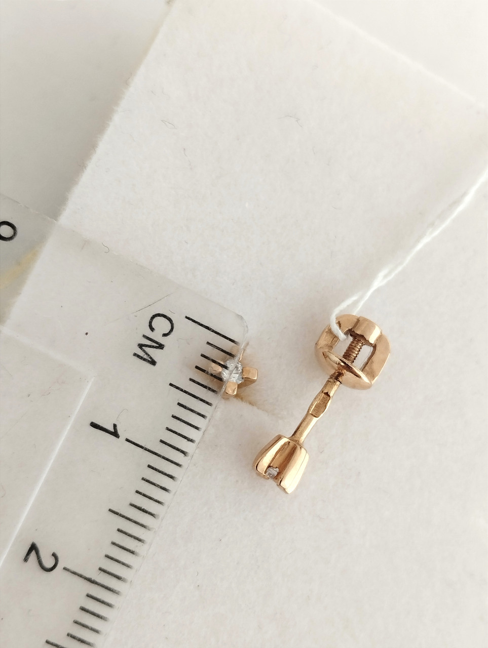 Золоті сережки пусети Ukr-gold - Зображення 2